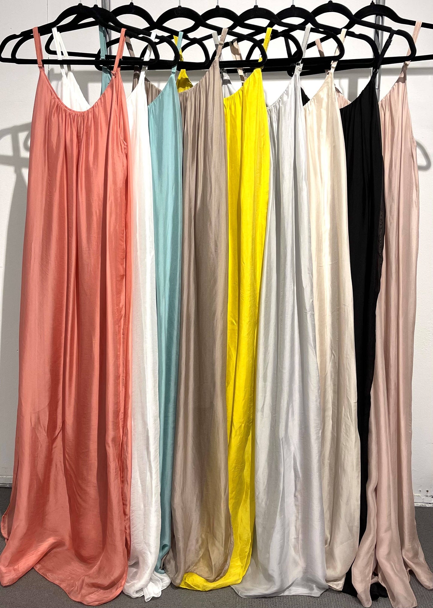 Dance in Paris - Solid Maxi Dress: Aqua