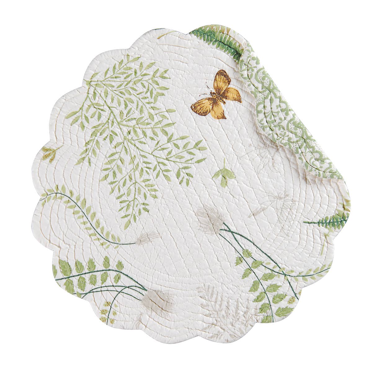 C&F Home - Althea Green Garden Botanical Round Placemat