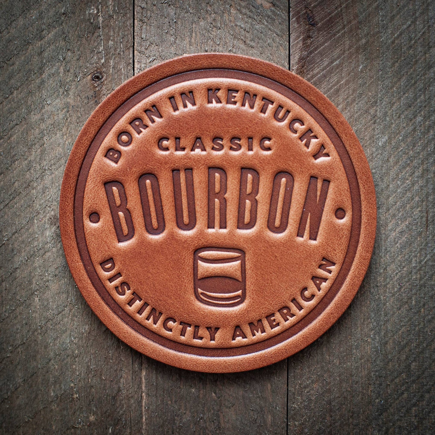 Sugarhouse Leather - Bourbon Leather Coaster