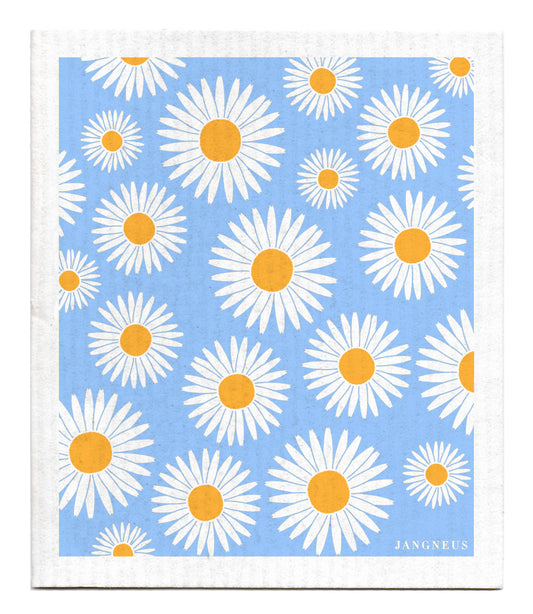 Jangneus - Swedish Dishcloth - Daisy - Blue/Ochre