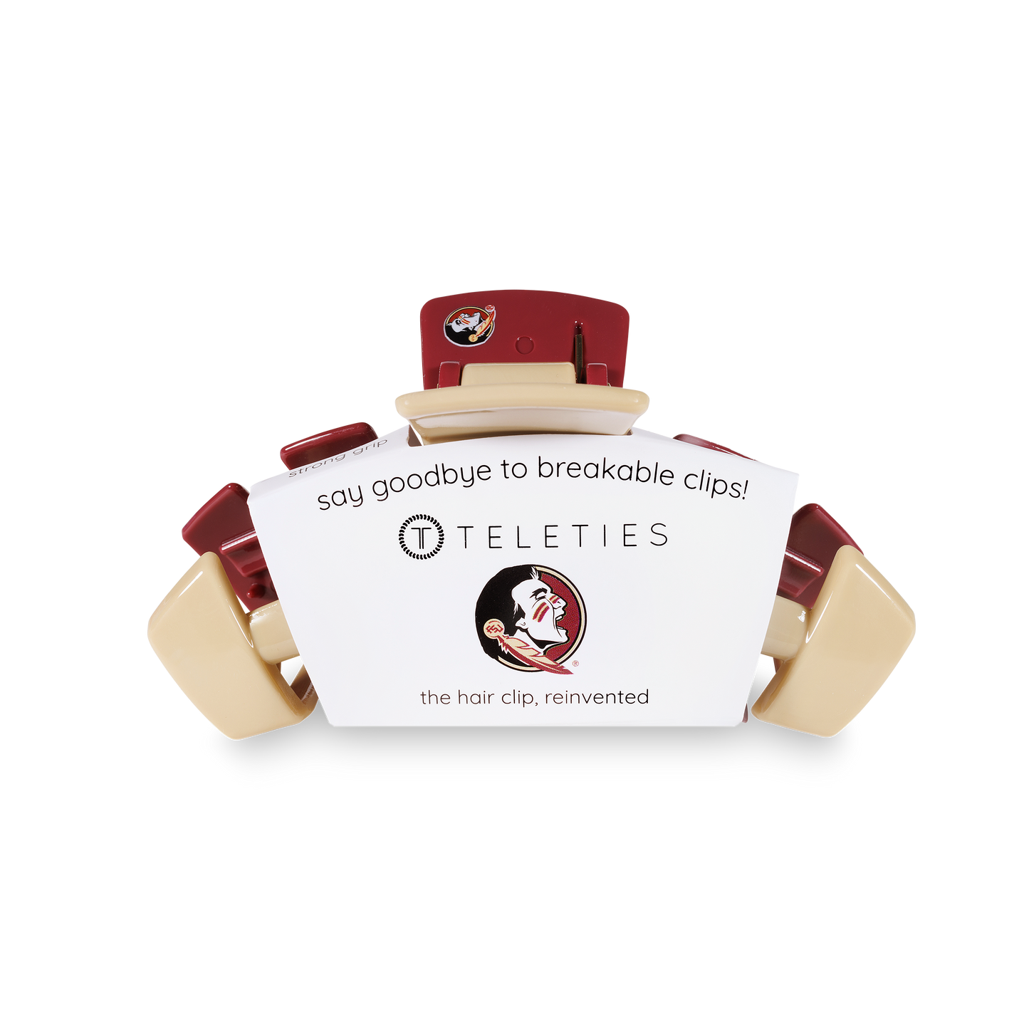 TELETIES - Classic College Hair Clip | Medium | Florida State Univ.