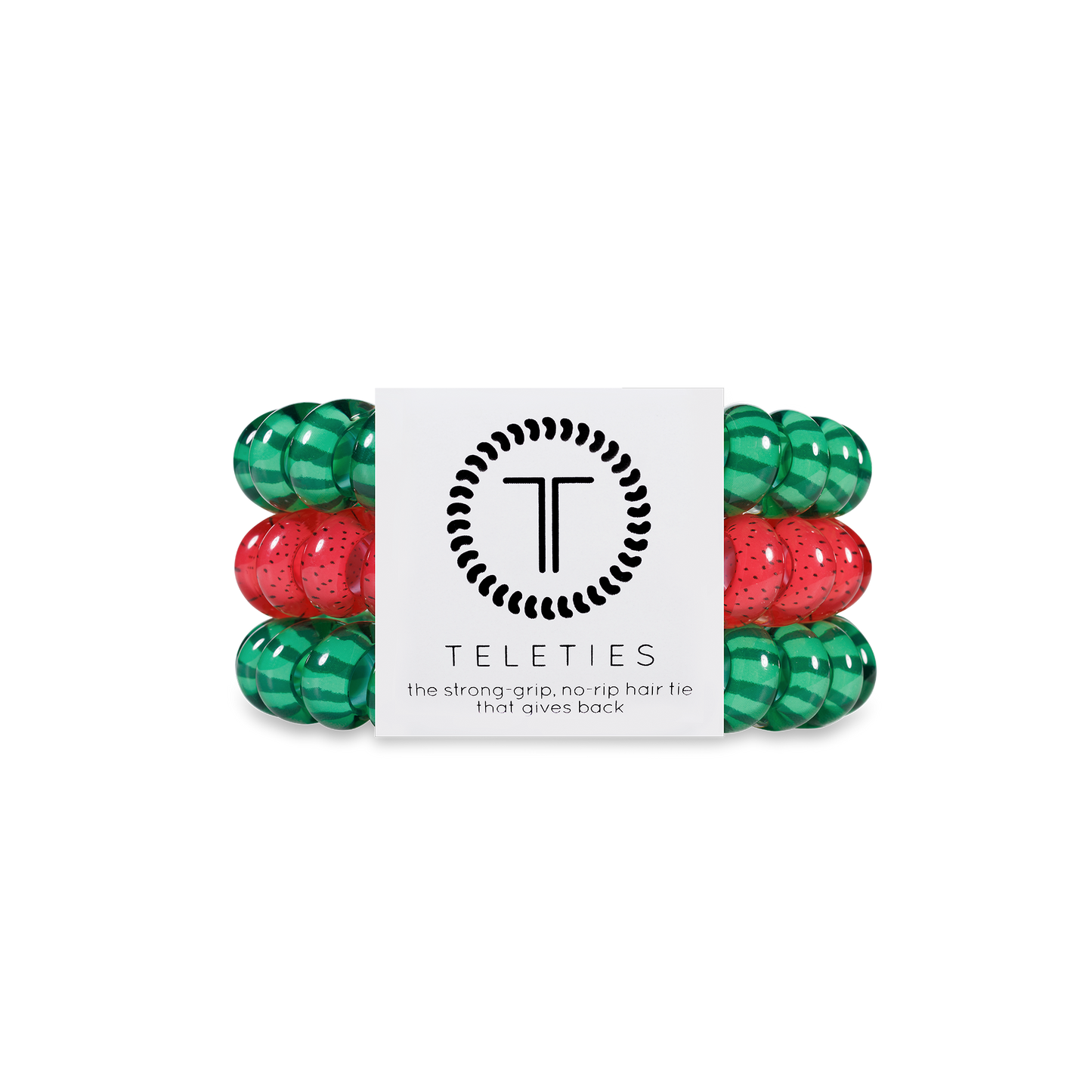 TELETIES - Spiral Hair Coils | Large | Slice of Summer Hair Ties