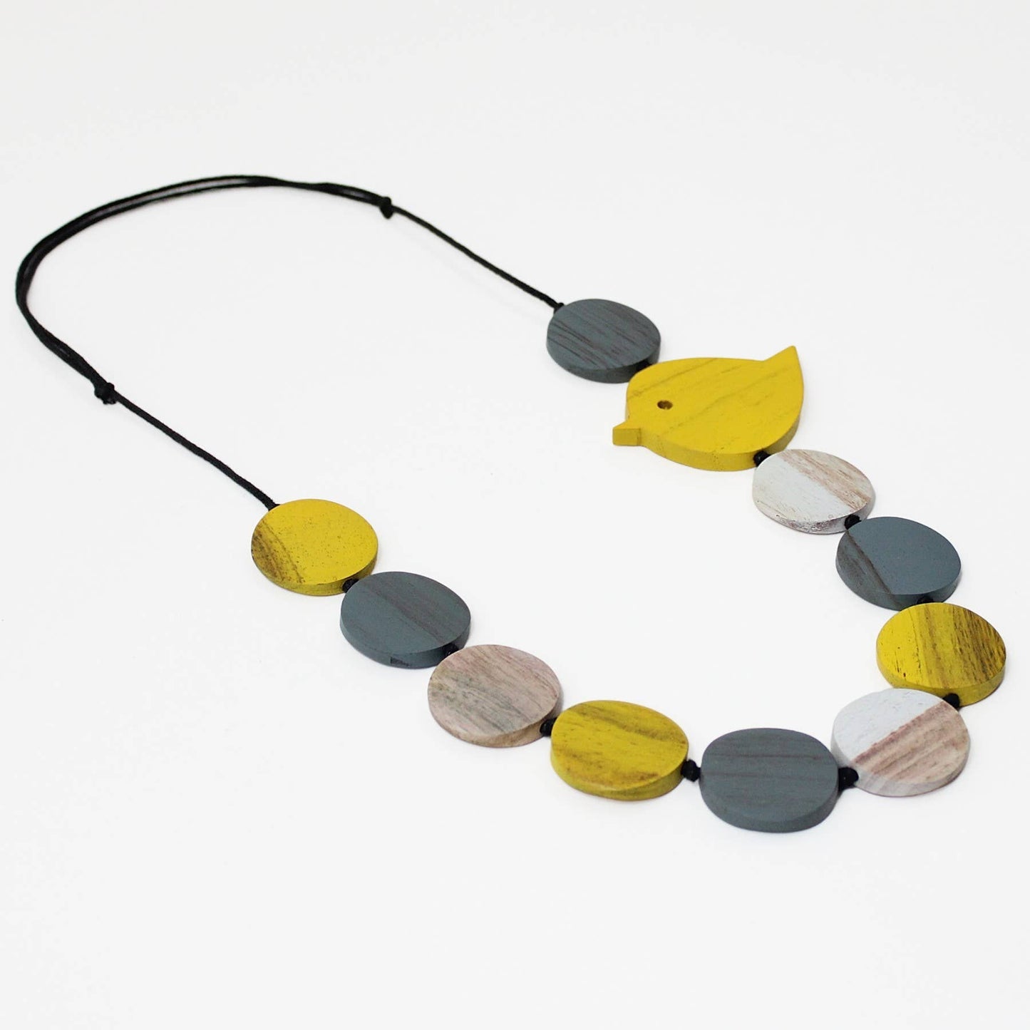 Sylca Designs - Yellow Beaded Robin Necklace