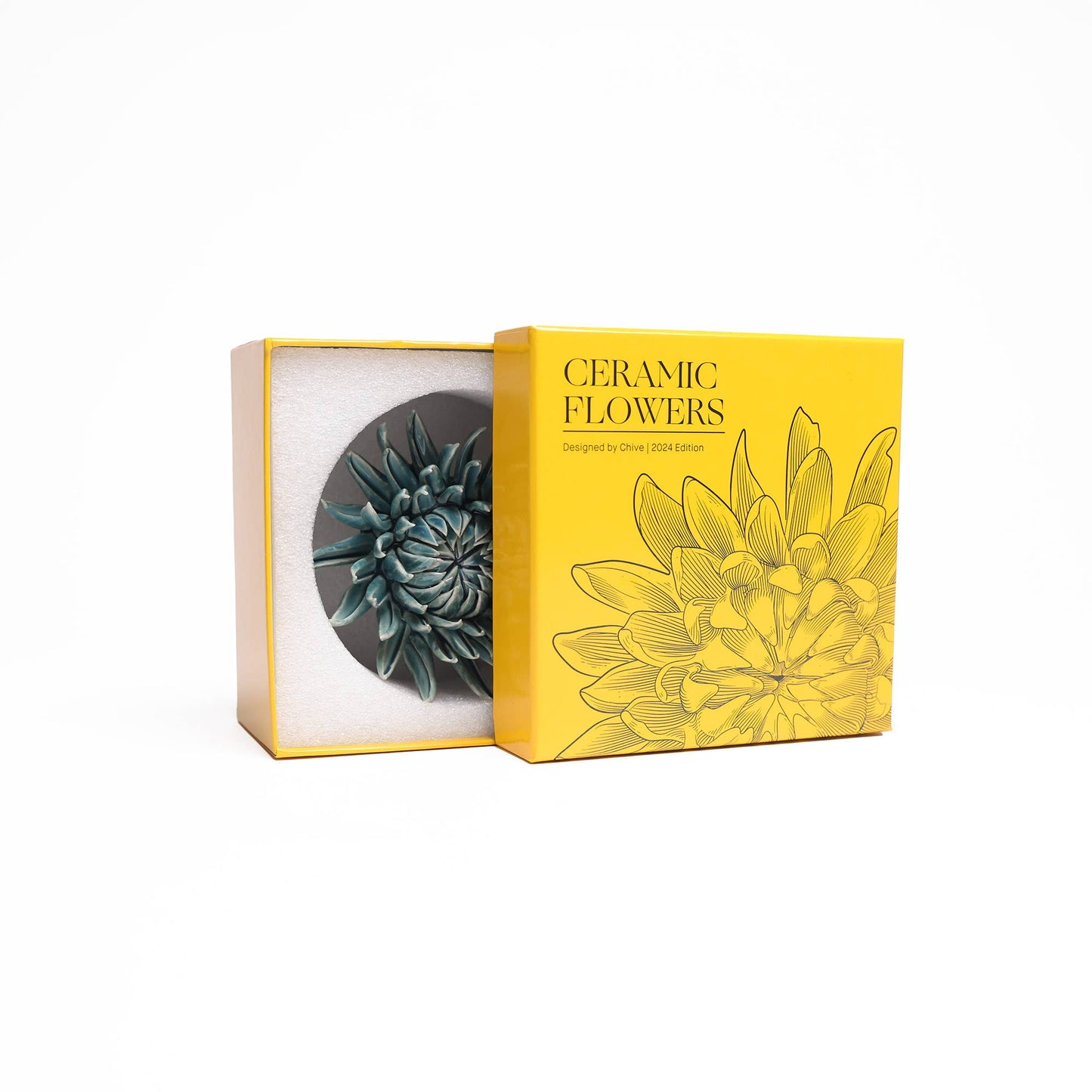 Chive - Coral 11 - Ceramic Faux Flowers: Flower Green