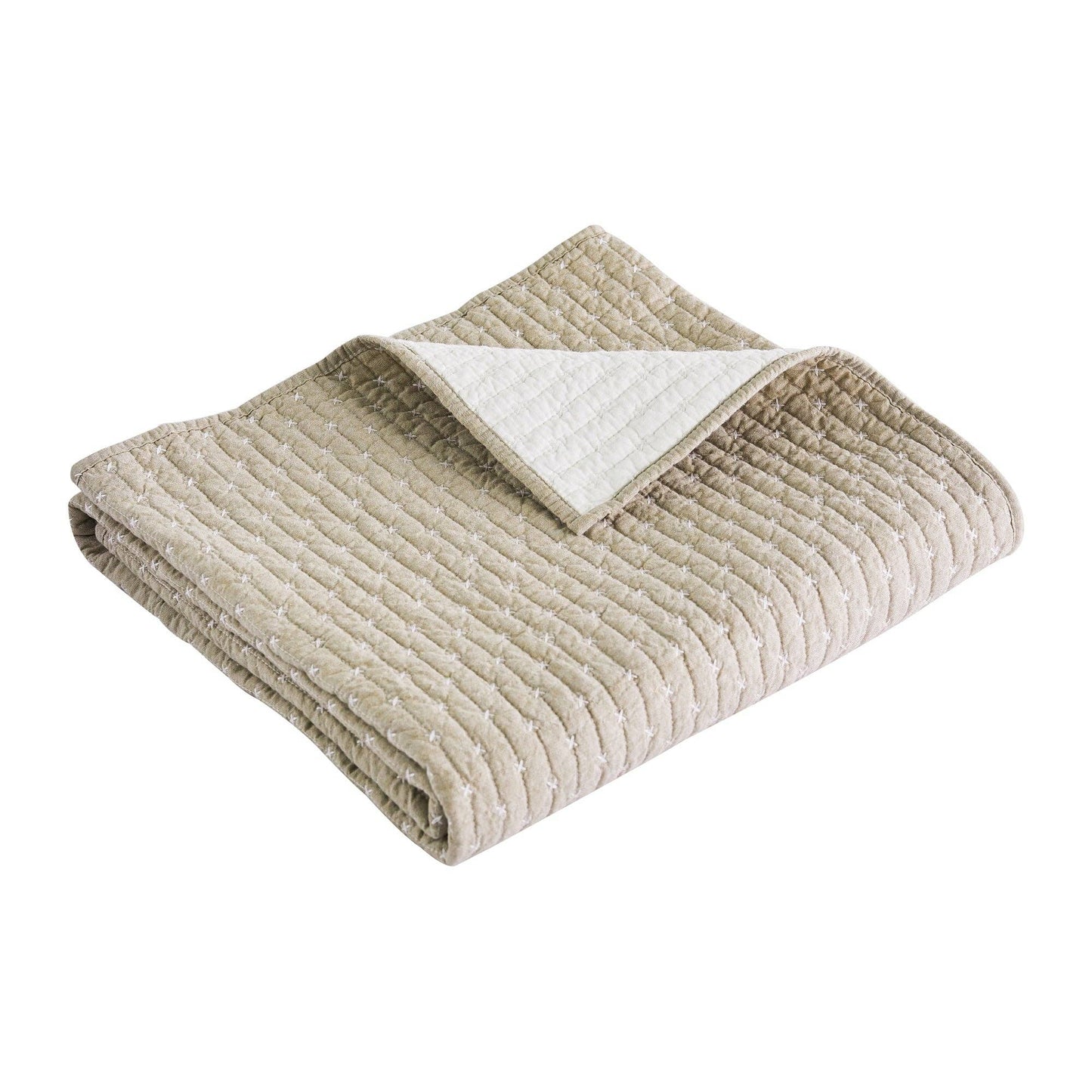 Levtex Home - Cross Stitch Quilted Throw: Spa