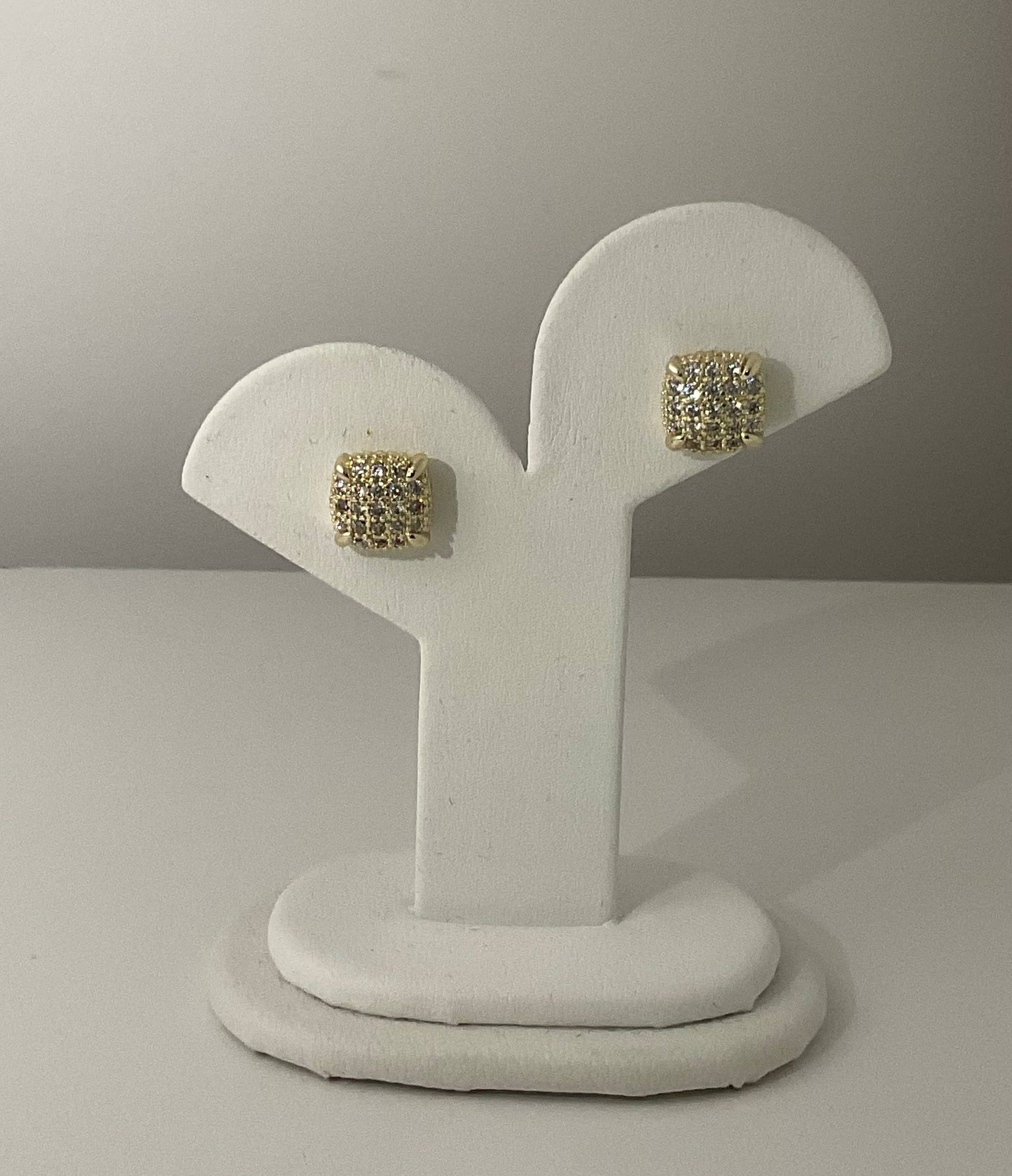 My Best Kept Jewelry - Golden Pave Stud Earrings