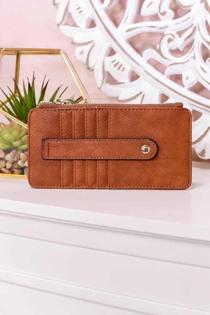 MiMi Wholesale - WL1889 Saige Slim Card Holder Wallet: Mocha