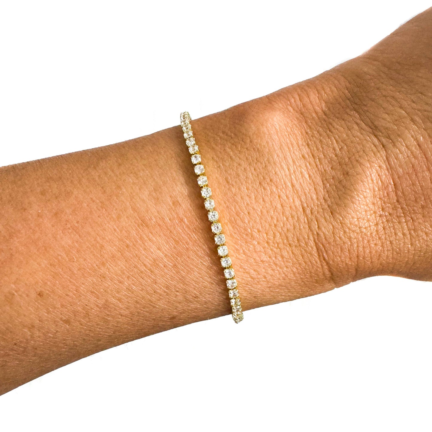 Savvy Bling - Semi Precious Pave Gold Filled Adjustable Bracelets: Marquise
