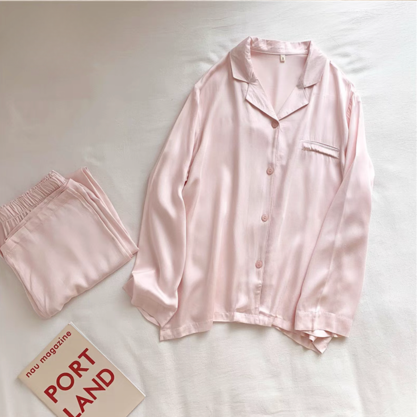 DrifWoo - Luxurious Everyday Women Pajama Set Ultimate Comfort & Style: Blush Pink / M