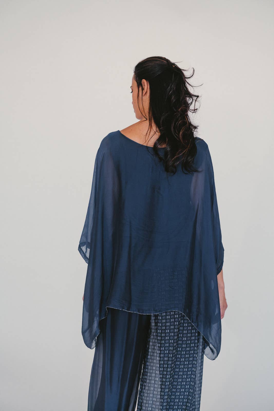 Dance in Paris - Top Flowy Silk Solid: One Size / Brown / 8183