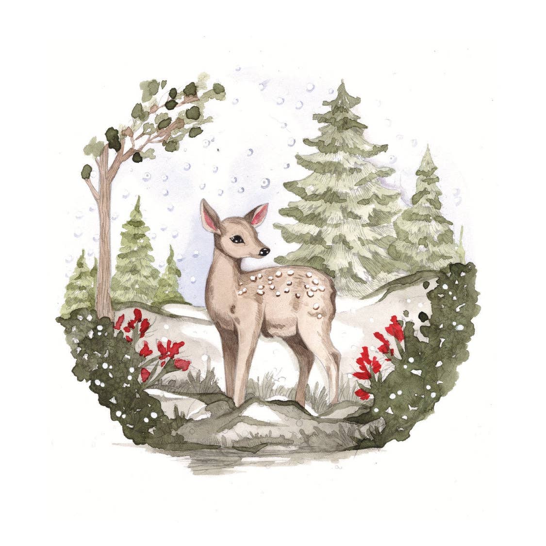 Willow Wolfe USA - Winter Glow Watercolor Workbook By Nya Wolfe