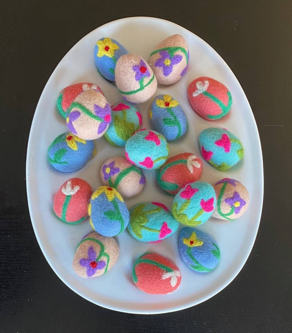 Wool Haus - Bright Felted Wool Easter Egg Decoration
