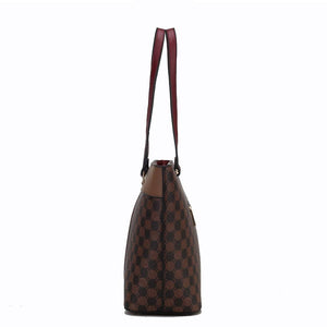 MKF Collection - Fabiola Tote Handbag with Wallet Vegan Leather Women by Mia: Burgundy-Burgundy