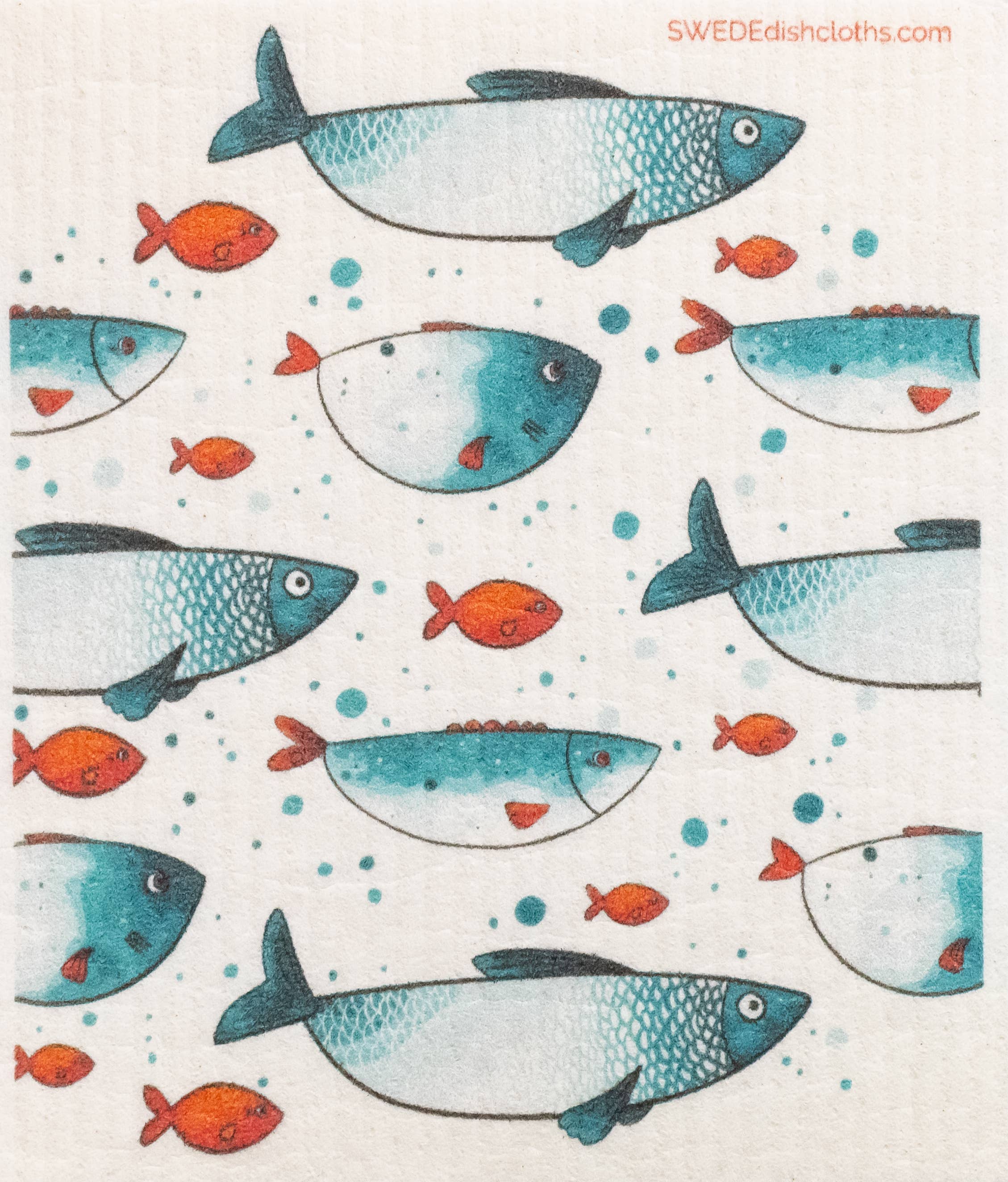 SWEDEdishcloth - Blue Fish School