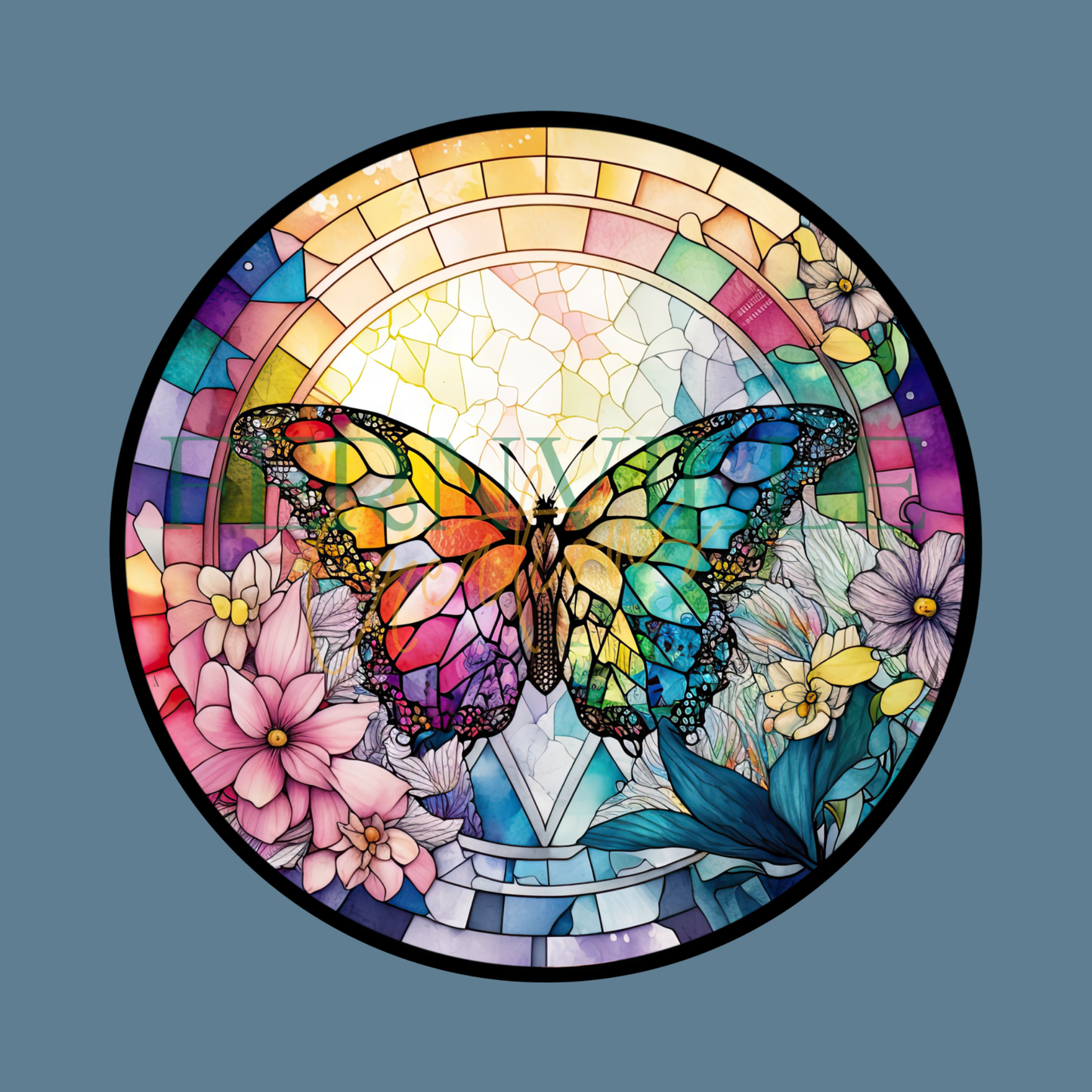 Fernville Creations - Butterfly Charcuterie / Cutting Board, Tempered Glass: 12 - Inch