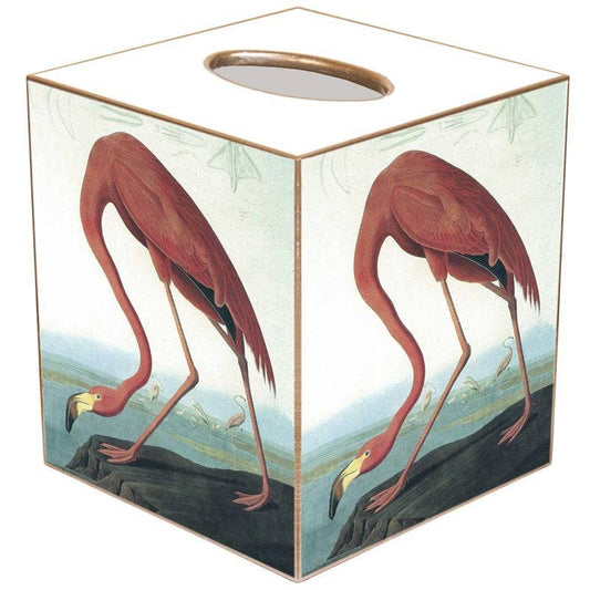Marye-Kelley - Pink Flamingo Tissue Box Cover: Paper Mache