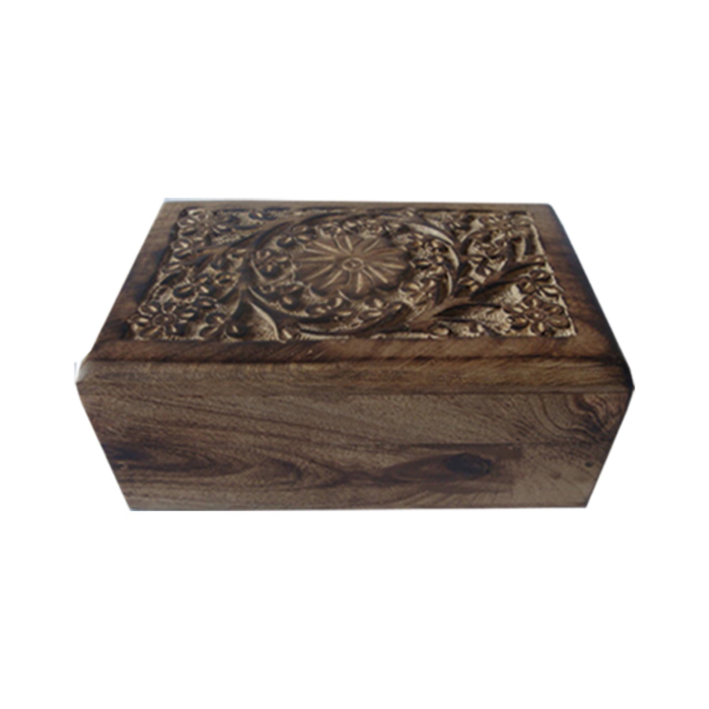 DESIGNS BY DEEKAY INC - Daisy Carved Wooden Jewelry Box