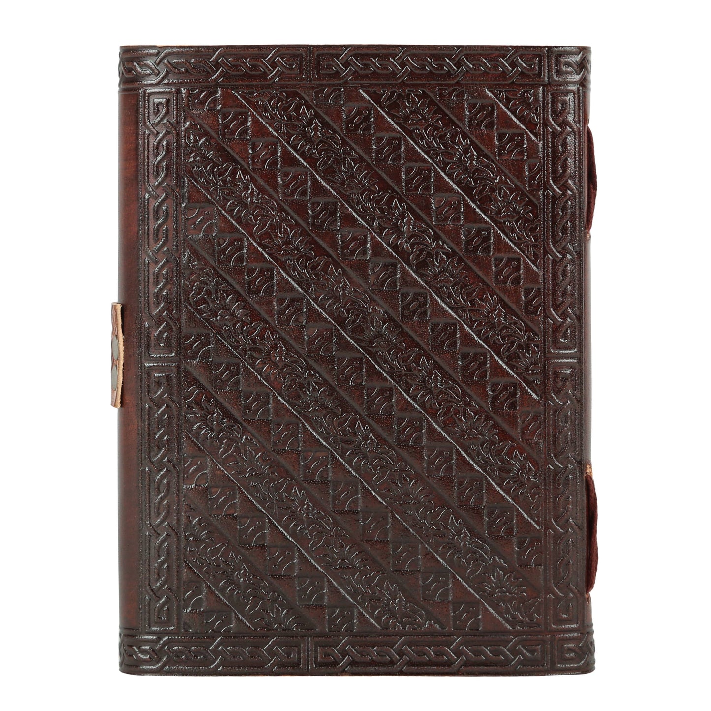 Tuzech Leather - TUZECH Tree of Life with Wolves Vintage Book of Shadows Handmade Leather Journal Diary Hocus Pocus Notebook Seven Chakra Gift for Men Women Him Her With Leather Bound 7X5 Inches