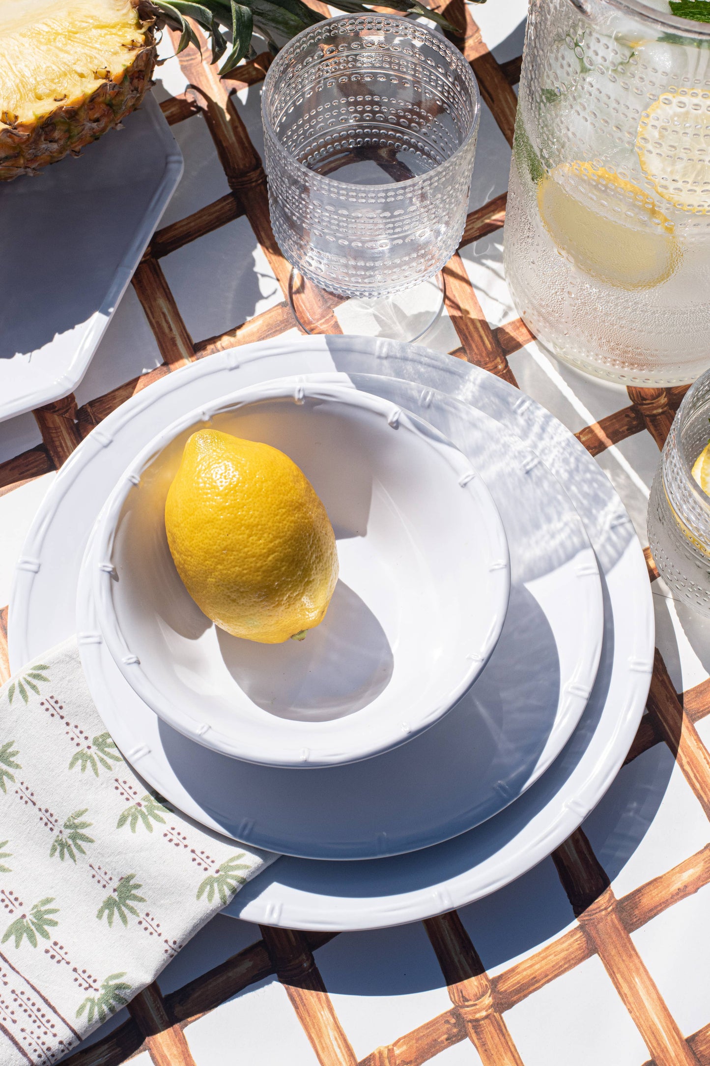 TarHong - Bamboo Raised Rim Melamine Dinnerware Collection: Small Bowl 6.5" / 17.7 oz