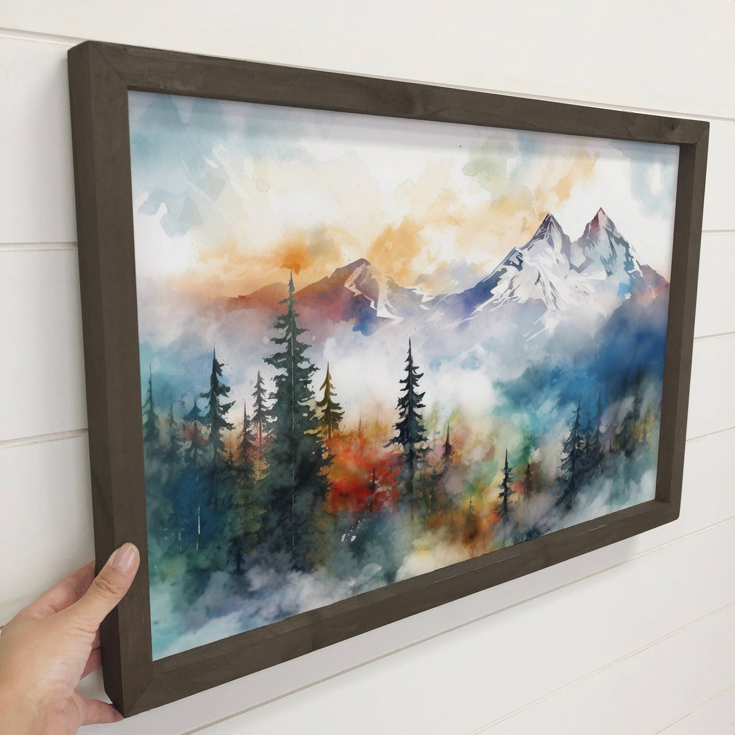 Hangout Home - Mountain Heights - Mountain Landscape Canvas Art - Framed: 12x18" Medium Canvas Art with Thick Wood Frame