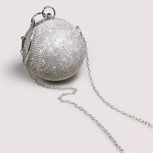 Load image into Gallery viewer, Cici’De Jewelry Amsterdam - Luxe Ball Clutch-BlingBling Diamonds-Gold n Silver: Silver