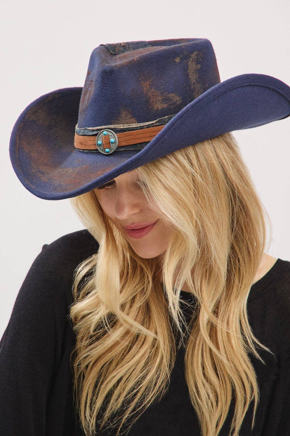 MiMi Wholesale - MH0246 Claudia Heritage Worn Shapable Cowboy/Fedora Hat