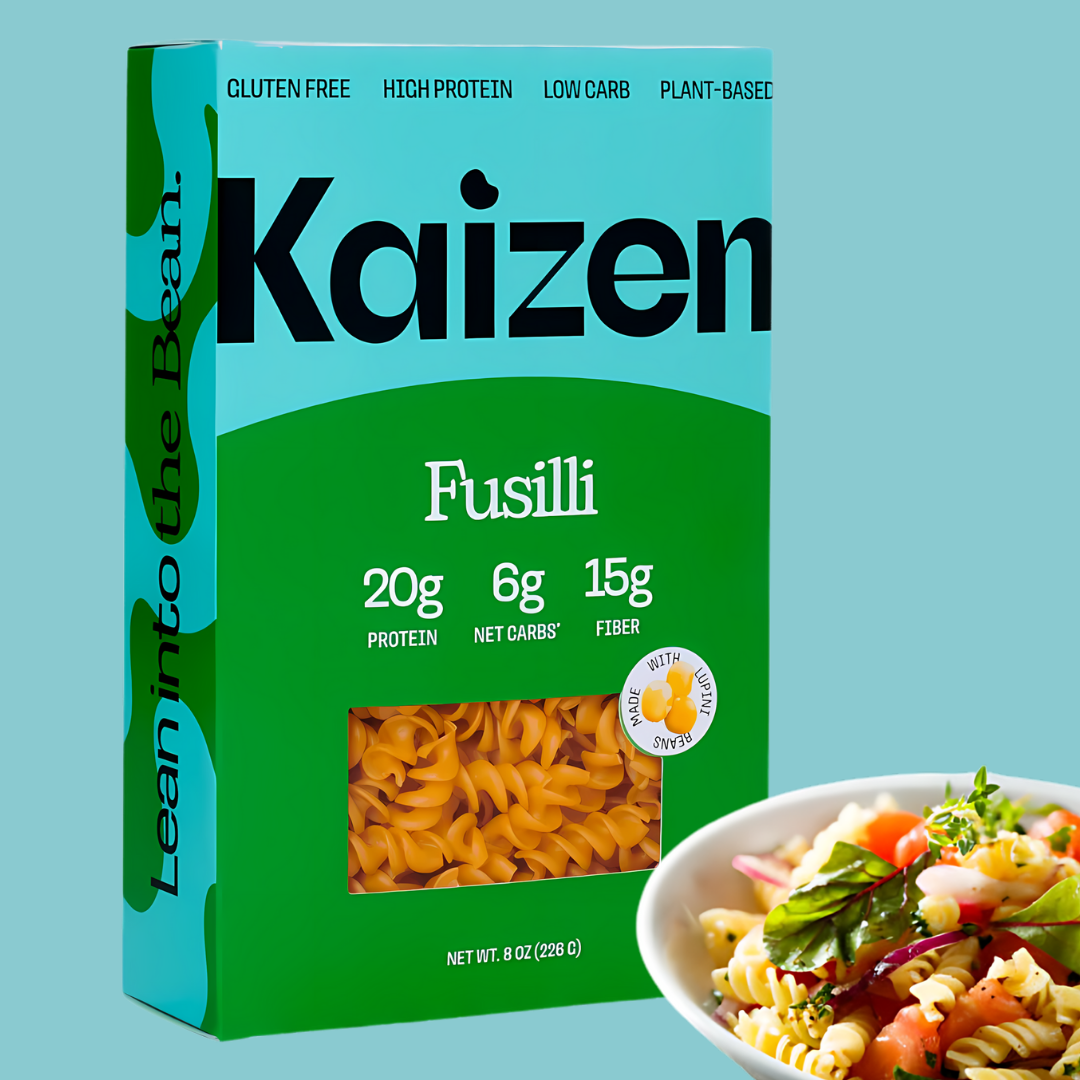 Kaizen Food Company - Fusilli 6g Net Carb High Protein Pasta - Low Carb, Keto