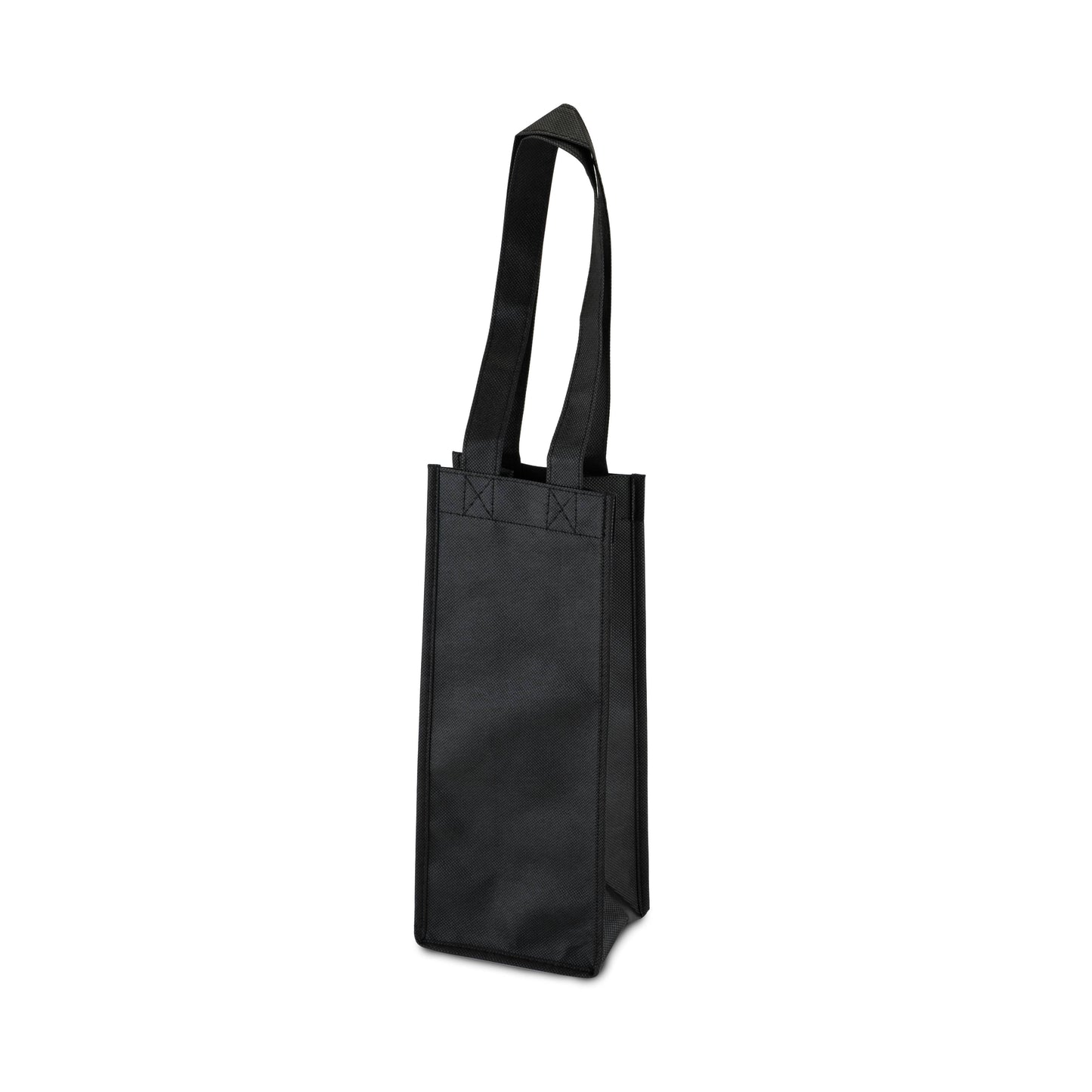 TRUE - Reusable Non-Woven Wine Bottle Tote- Black - ASSORTED SIZES: 1 - Bottle
