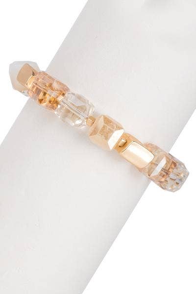 SAACHI - Faceted Bead Stone Bracelet