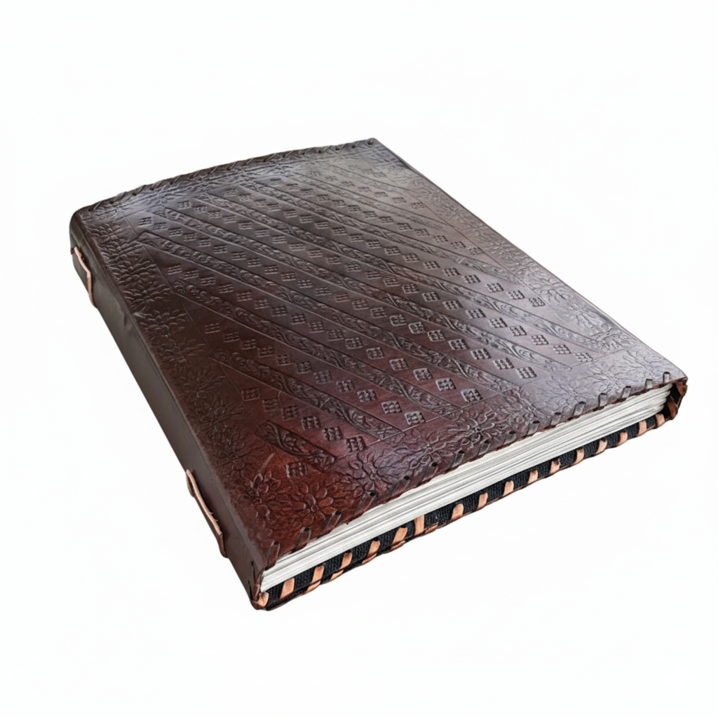 Immart Global LLC - Tuzech Leather Journal Book Seven Chakra Medieval Stone Embossed Handmade Book of Shadows Notebook Office Diary College Book Poetry Book Sketch Book 10 x 13 Inches: Unlined
