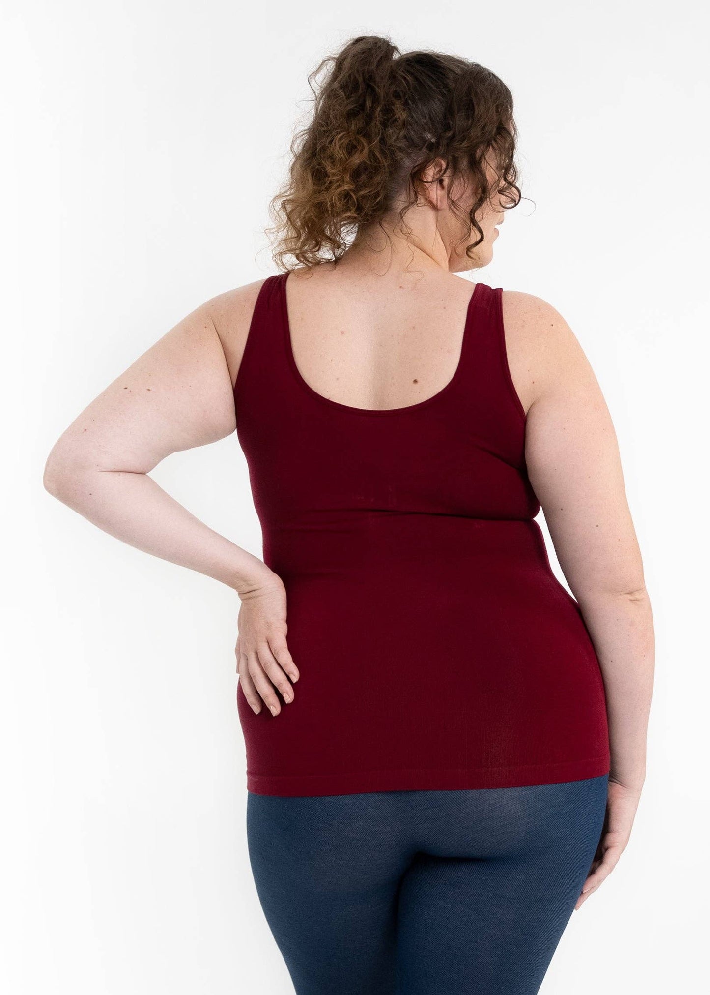 ELIETIAN - Reversible Tank - Curvy Fit: Red