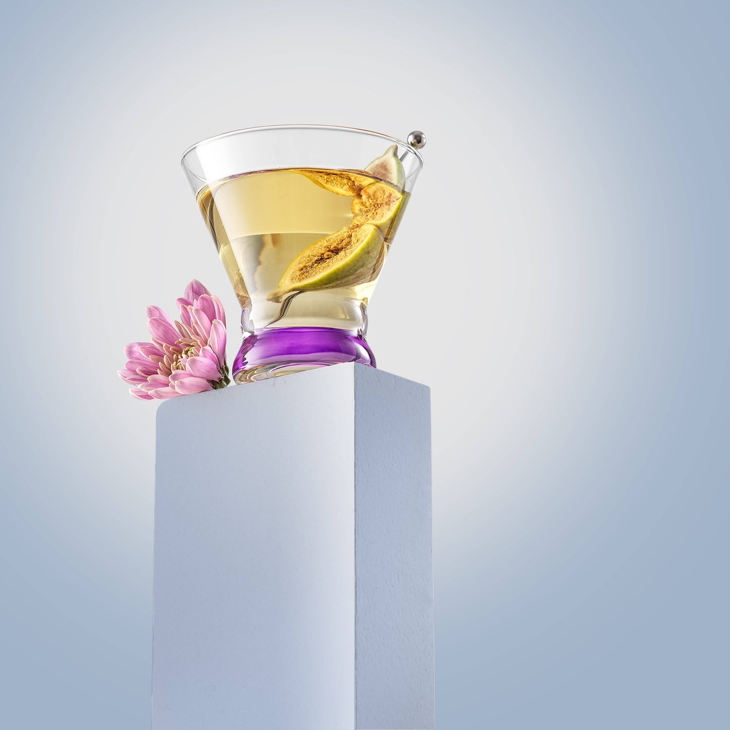 JoyJolt - Hue Colored Stemless Martini Glasses, Colorful Party Glasses