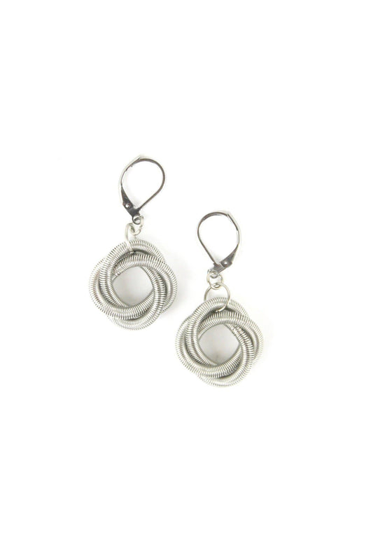 Sea Lily - L3A-E - Silver Twist Loop Earring