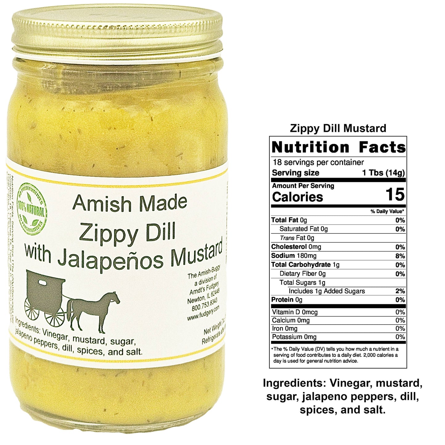 Arndt's Fudgery LLC - Amish Made Mustards Jar: Dill