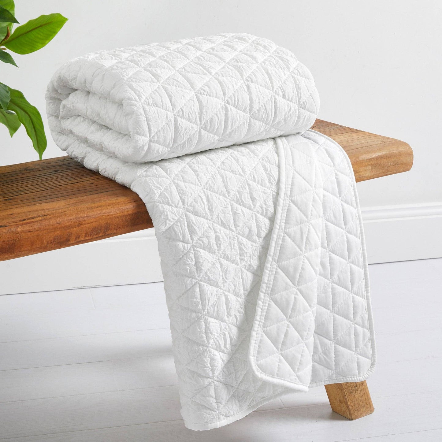 Levtex Home - Rowan Quilted Throw: Cream