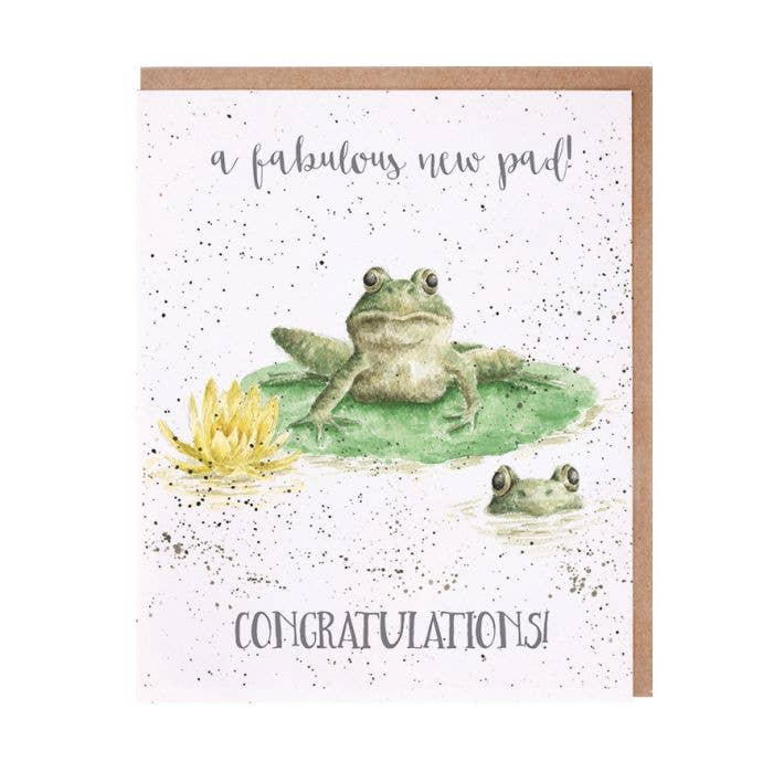 Wrendale Designs - New Pad New Pad - Frog Illustrated Congratulations Card