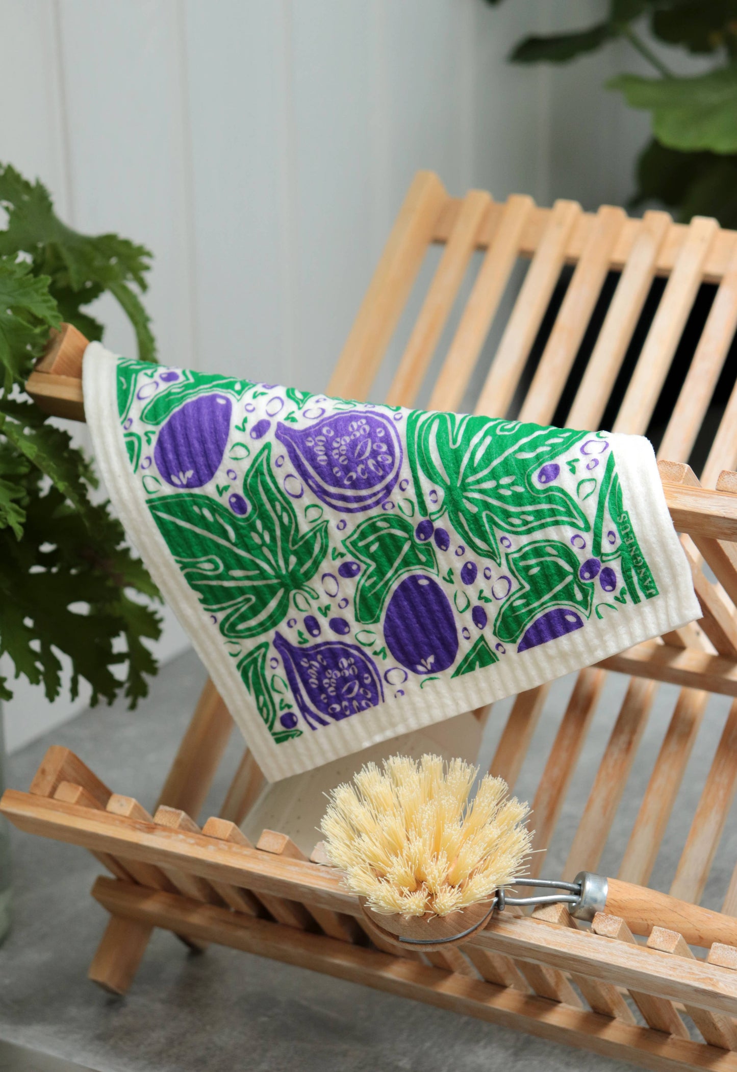 Jangneus - Swedish Dishcloth - Figs - Green