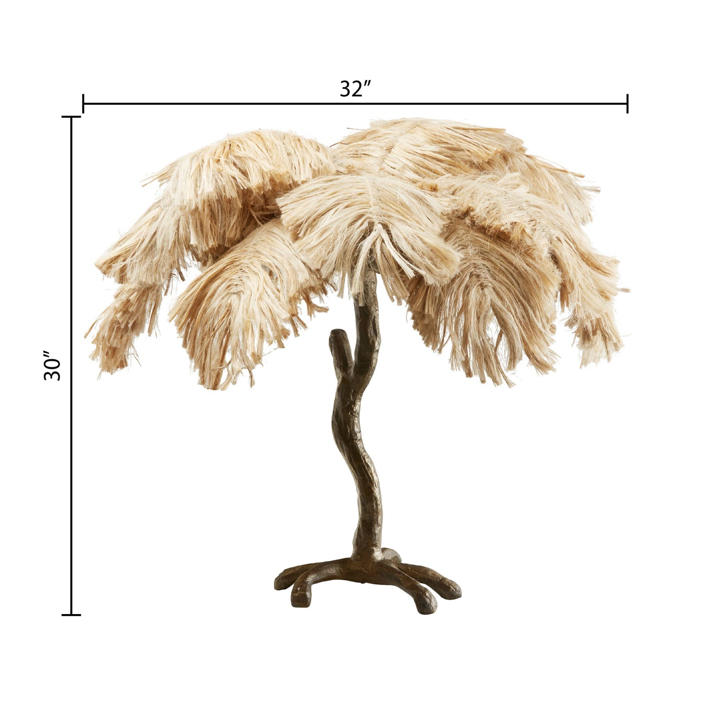 River of Goods - 30"H Sammy Bronze Tropical Palm Tree Table Lamp