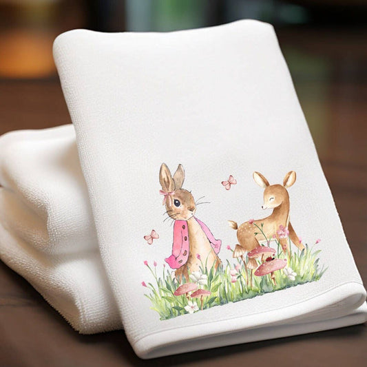 Fernville Creations - Bunny & Deer Easter Fingertip Towel and Hostess Gift