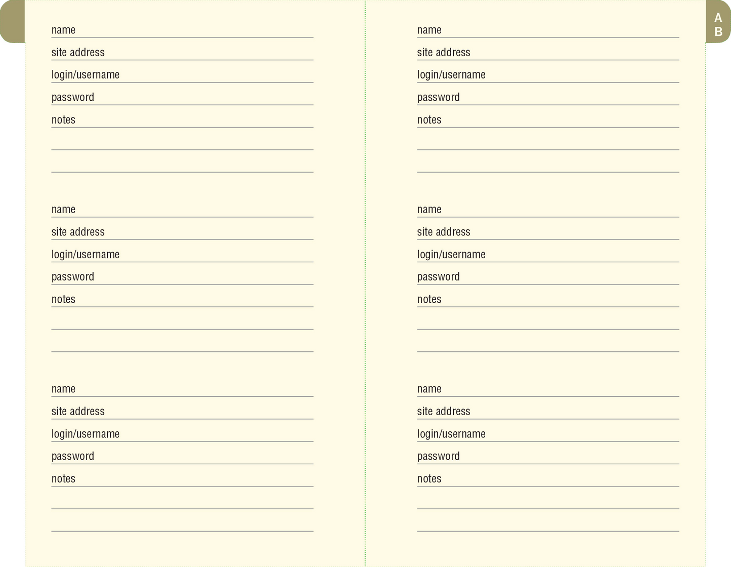 Peter Pauper Press - Midnight Floral Internet Address & Password Logbook