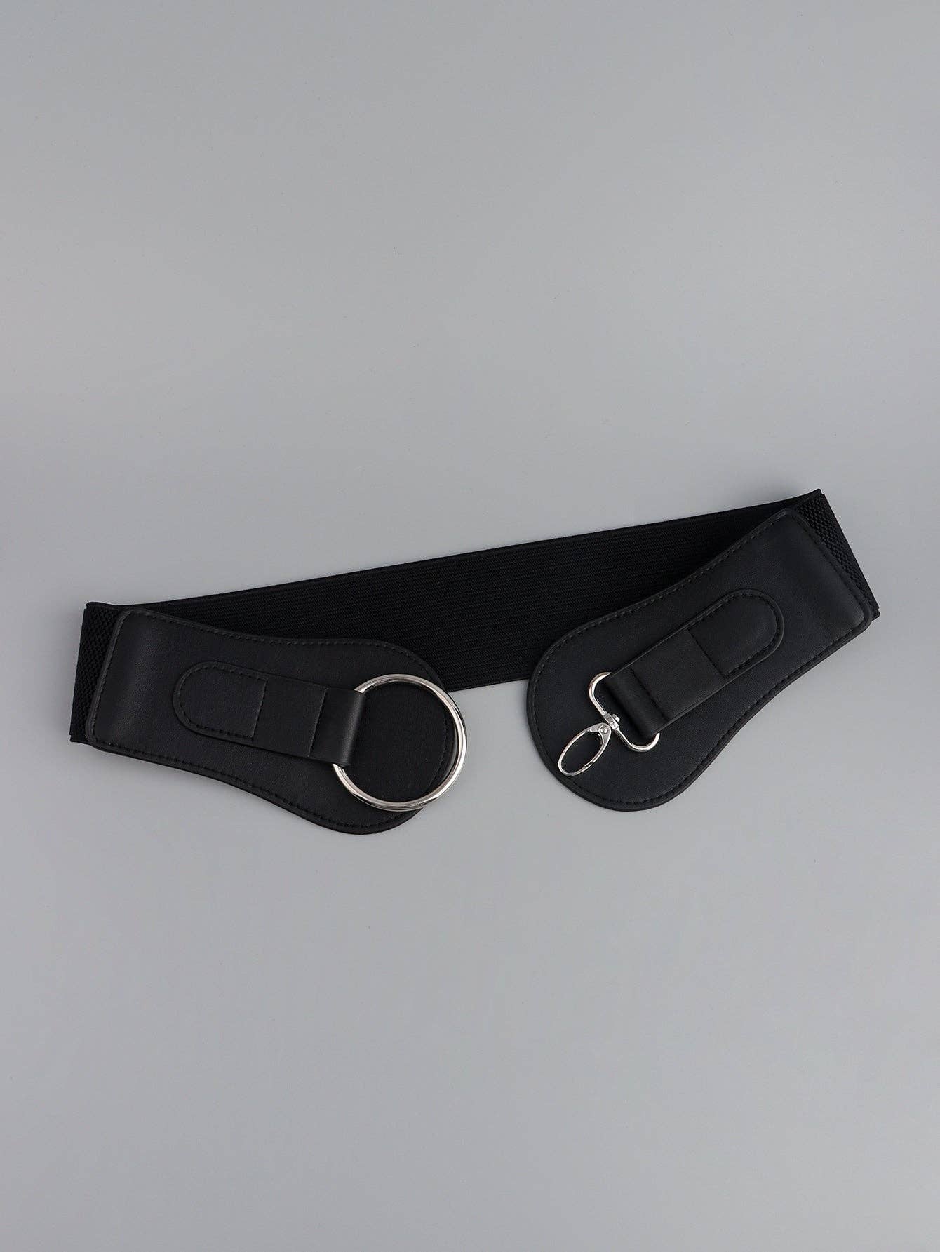 Kustom Kreations Goods - PU Elastic Wide Belt: Black / One Size
