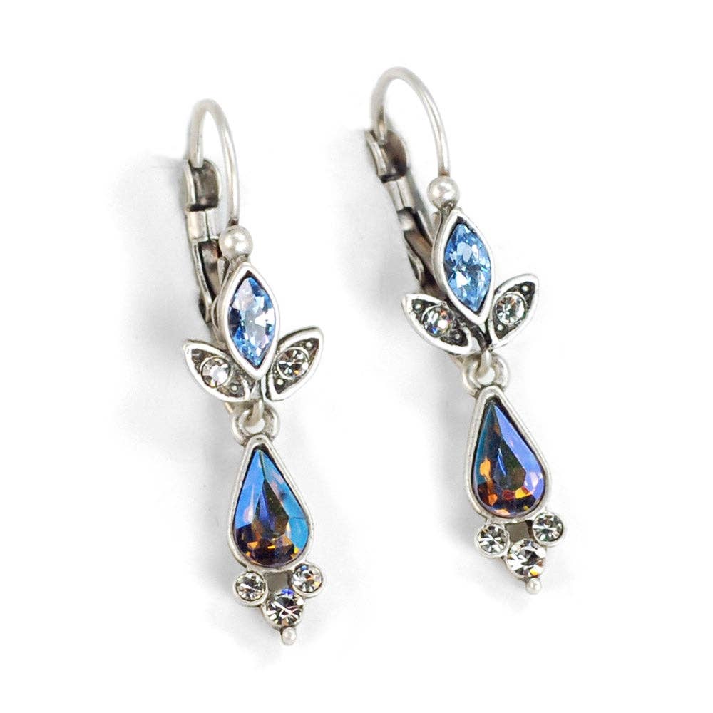Sweet Romance Jewelry - Starlight Crystal Dangle Earrings E1320: Bronze