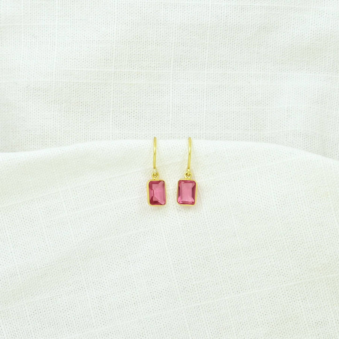 Schmuckoo Berlin - Celeste Earring Gold Silver 925 - Pink Tourmaline