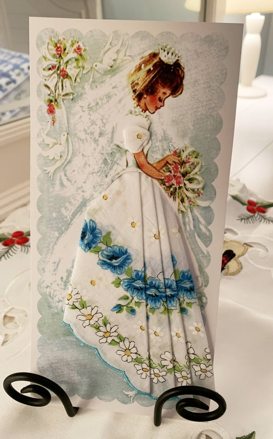 MOMENTS IN THYME - Bridal Keepsake Hankie Card: Bride 6