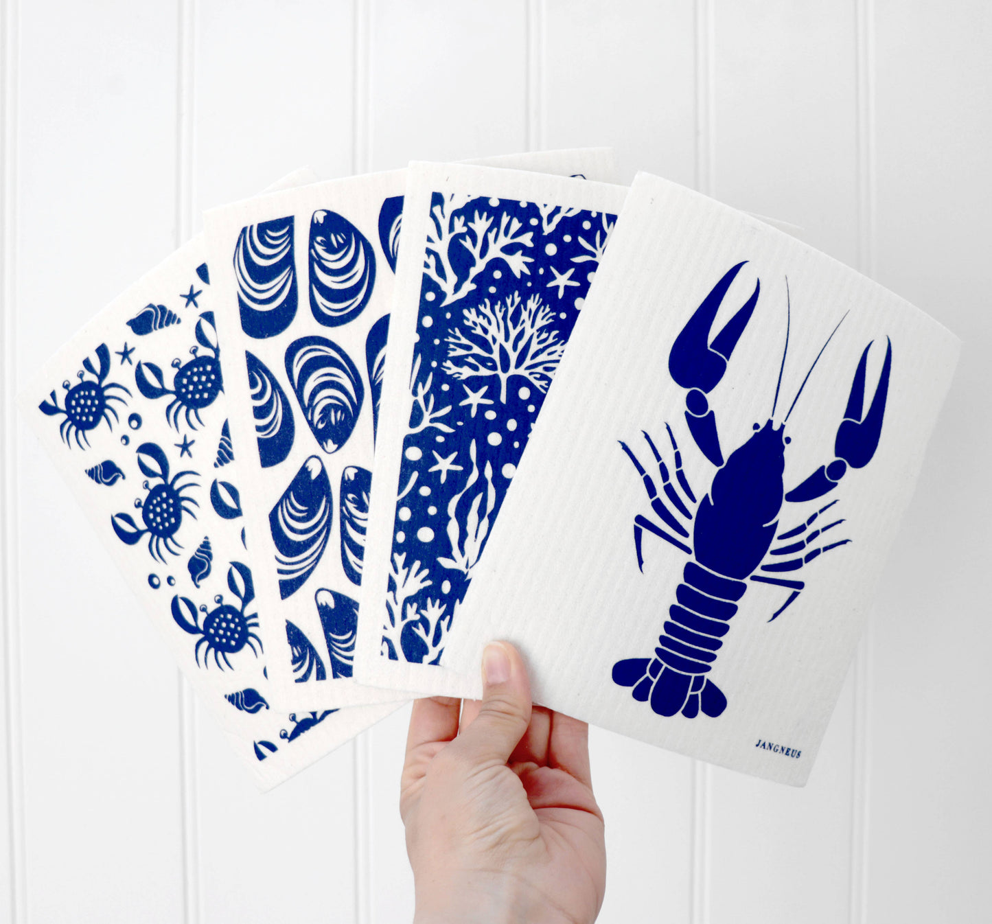 Jangneus - Swedish Dishcloth - Mussels - Blue: Blue