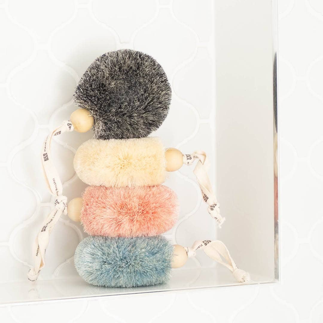 Ethical Global - Spa Shower Puff Body Brushes - Handmade - All Natural: Pink
