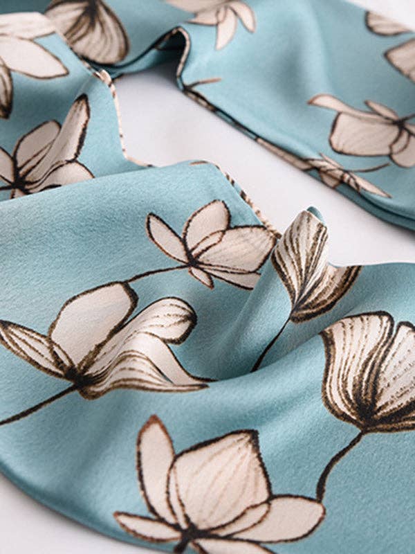 UZ Wholesale Store - Floral Printed Sun Protection Shawl&Scarf: BLUE GREEN / One_size