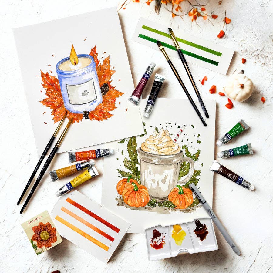 Willow Wolfe USA - Fall Into Color Watercolor Workbook by Nya Wolfe