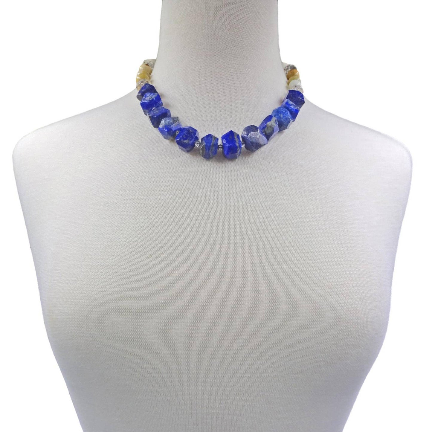 IST Jewelry - Lapis Lazuli Nugget Mixed Stone Necklace