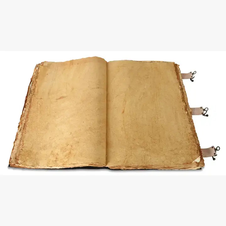 Tuzech Leather - Book of Spell LeatherBound Huge Journal Grimoire Print Diary: 22" Inch / Green Lady